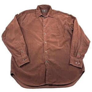 Banana Republic Corduroy Shirt Men's Size Large Wide Wale Rustic Cabincore India